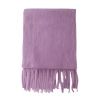 The 2024 new style scarf features solid mohair and winter macarons with thick tassels, providing warmth for ladies in autumn, winter and Christmas Item Picture